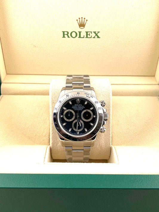 2007 Rolex Daytona Cosmograph 116520 Black Dial Stainless Steel No Papers 40mm
