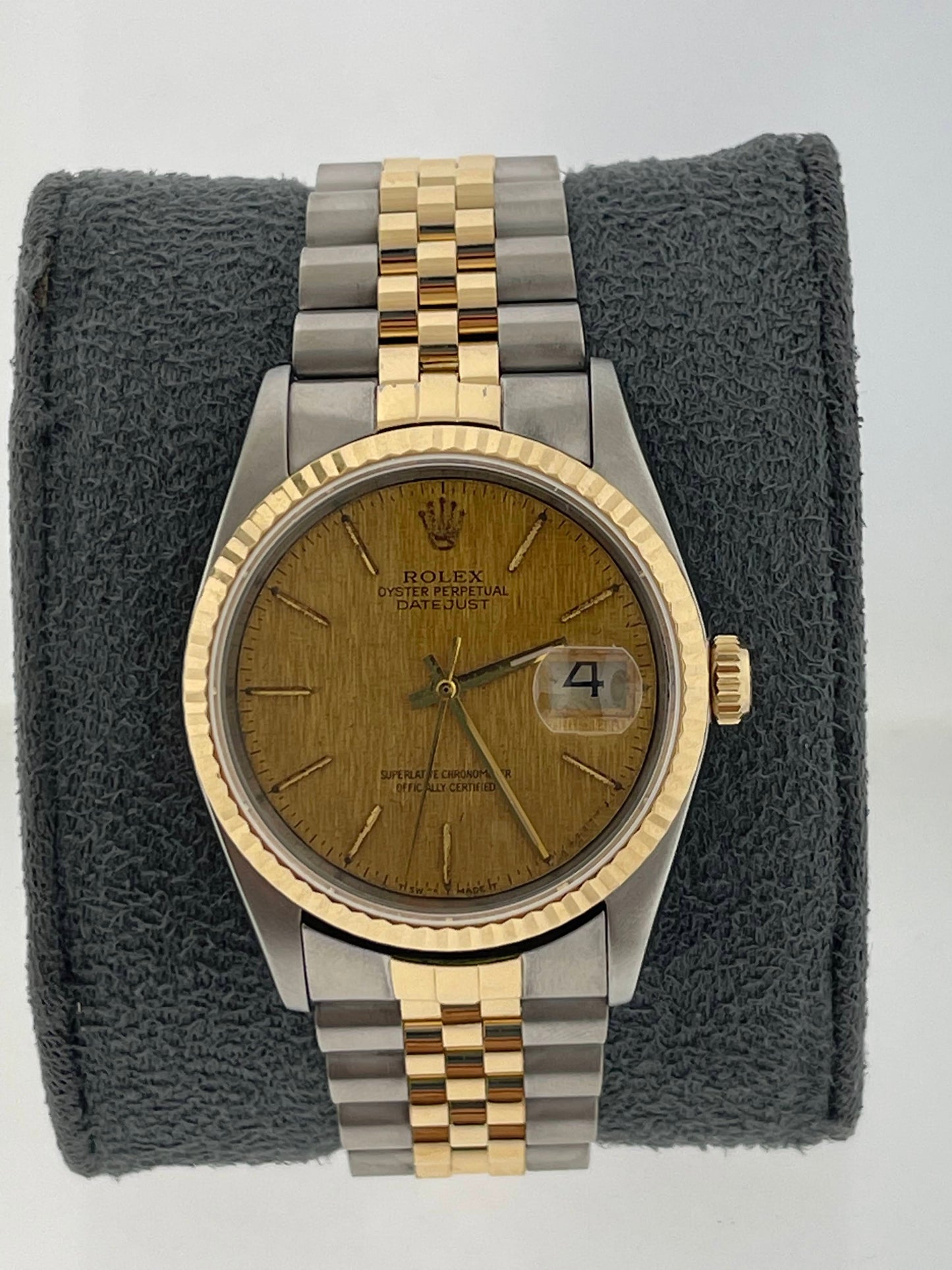 1991 Rolex Datejust 16233 Champagne Textured Dial No Papers 36mm