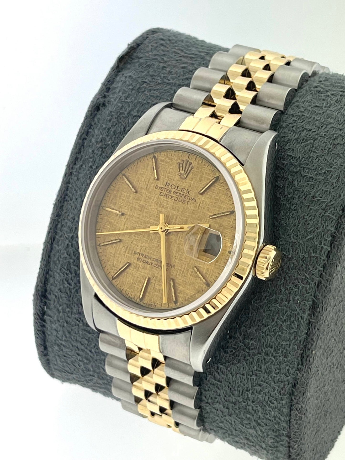 1991 Rolex Datejust 16233 Champagne Textured Dial No Papers 36mm