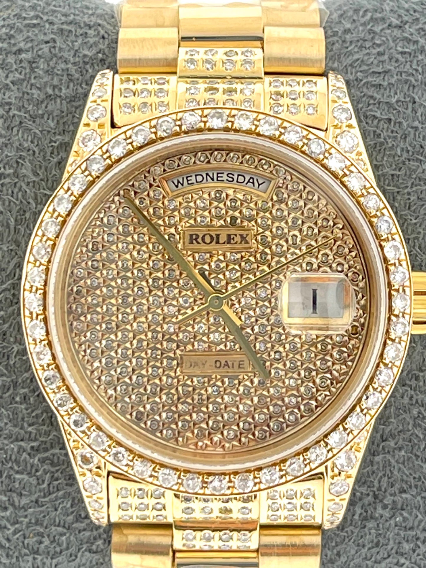 1989 Rolex Day-Date 18238 Custom Diamond Dial + Bezel No Papers 36mm