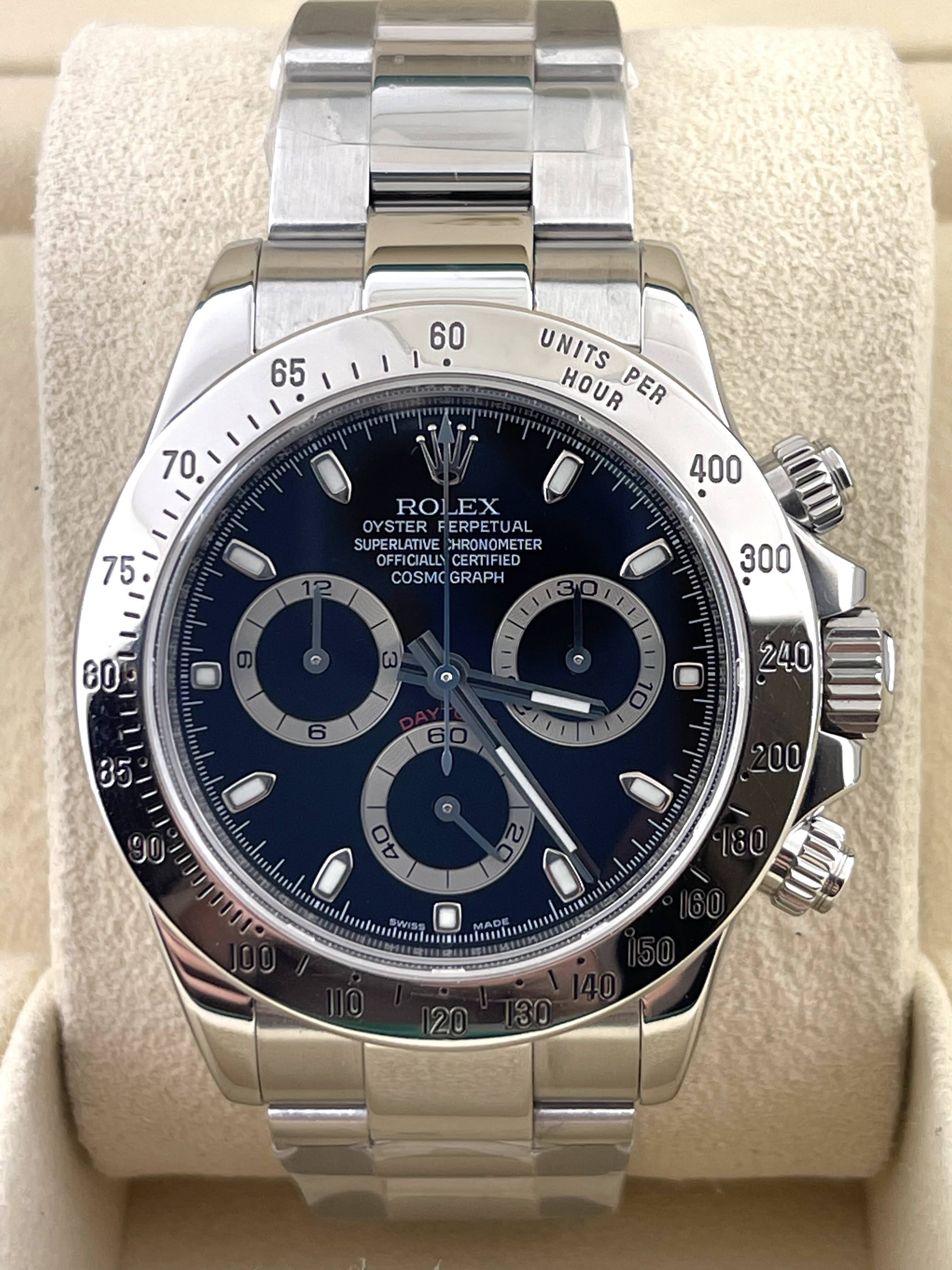 2009 Rolex Daytona Cosmograph 116520 Black Dial W Boxset And Papers 40mm